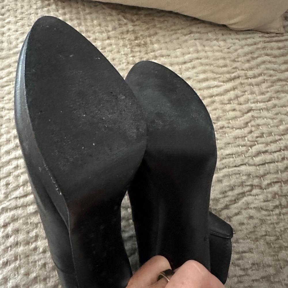Nine West Sleek Black Heeled Boots - Picture 3 of 3